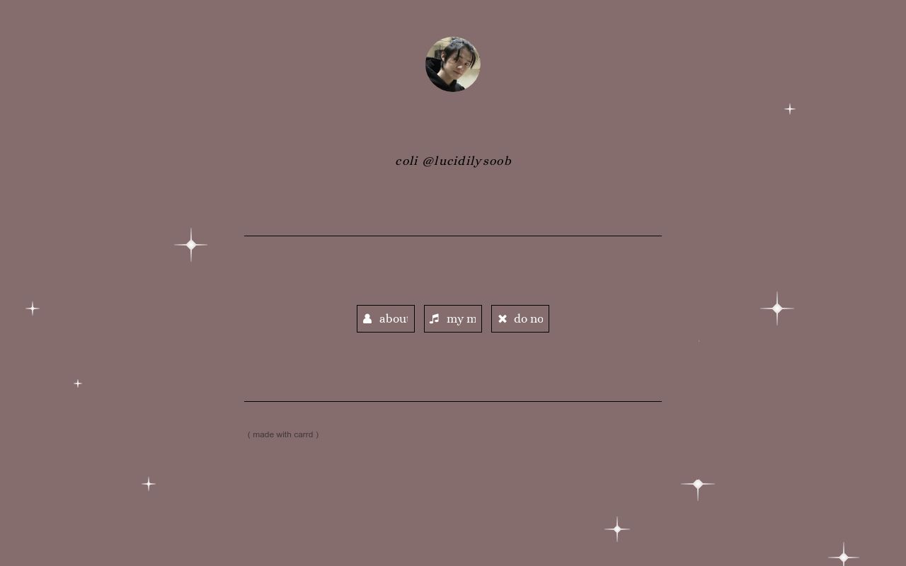 Carrd profile picture for @coli